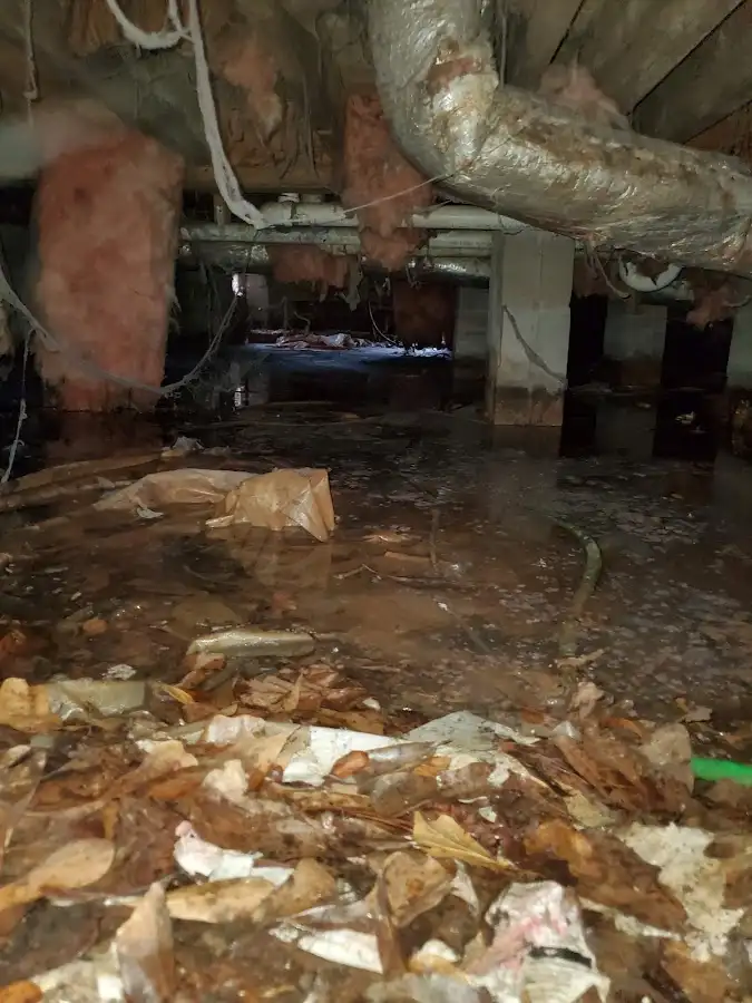 Crawl space flood assessment for Commercial Water Damage Restoration in Conneaut